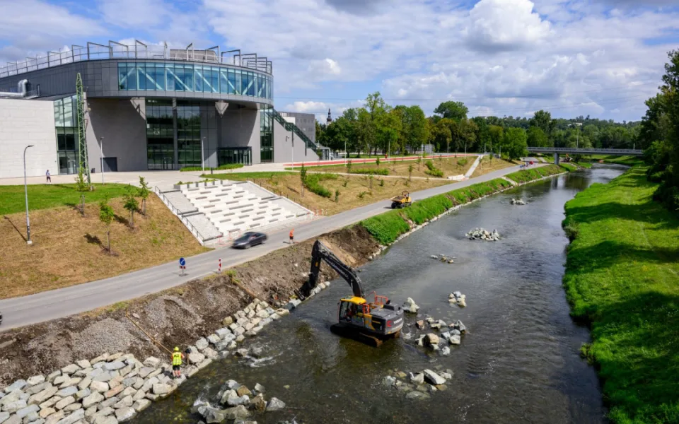 Na břeh Ostravice se vrátí stroje, v Ostravě začne další část úprav pod City Campusem