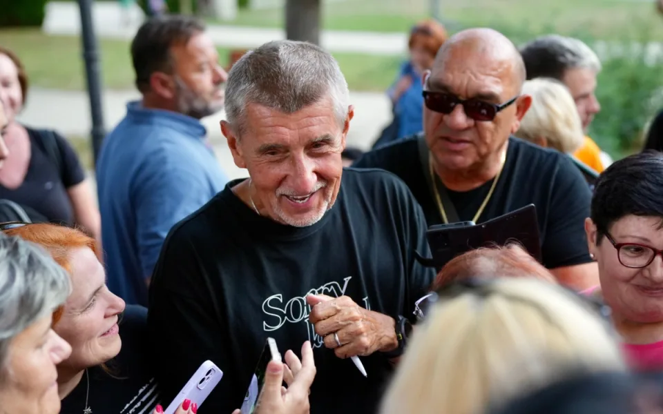 Andrej Babiš na setkání s voliči