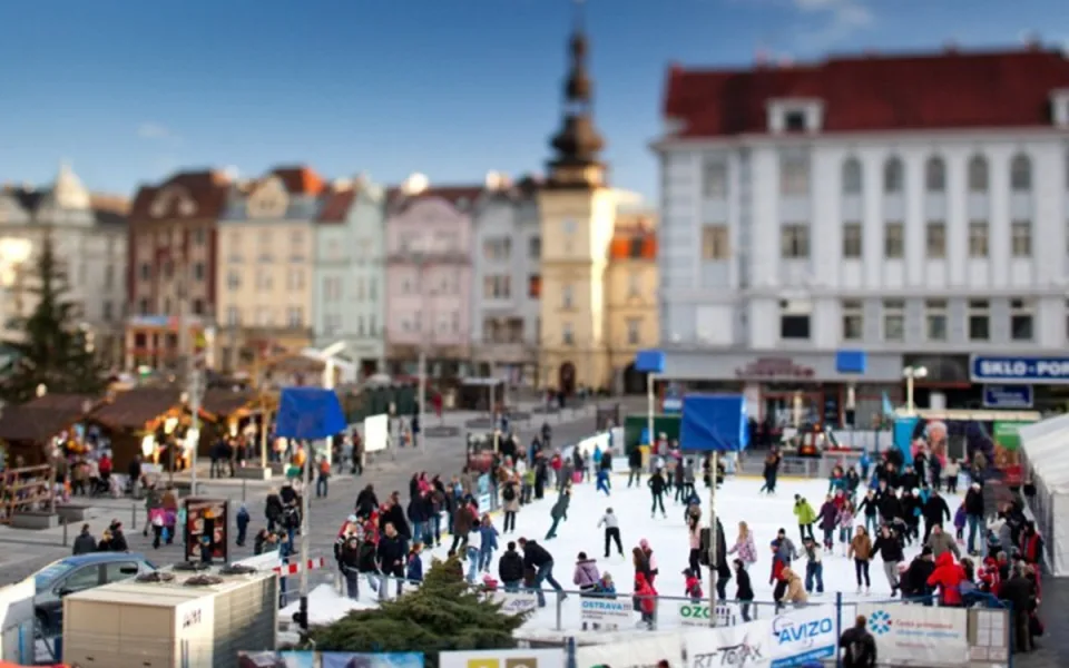 V centru Ostravy opět bude vánoční kluziště pod širým nebem. Foto: Se svolením města Ostrava