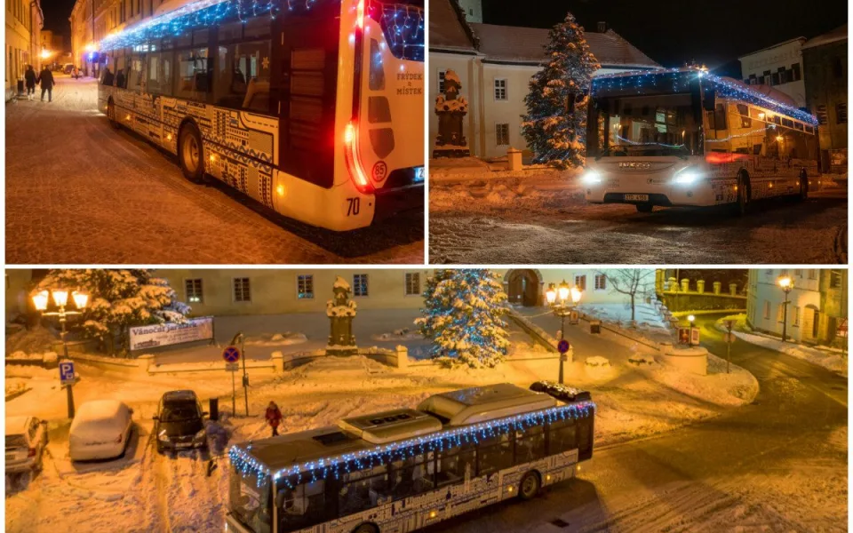 Ulice Frýdku-Místku bude brázdit vánoční autobus. Podívejte se na jízdní řád