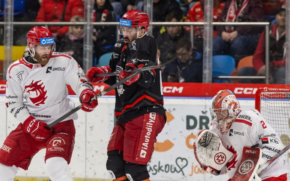 Oceláři vyšli v Hradci naprázdno, domácí brankář vychytal nulu. Foto: Se svolením HC Oceláři Třinec