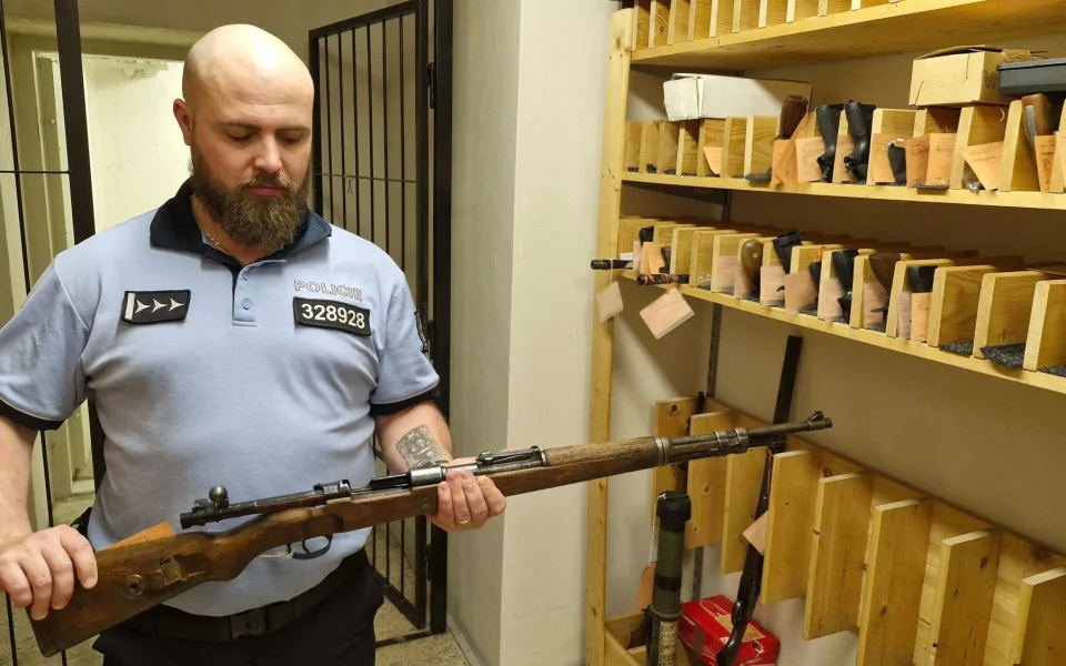 Ilustrační foto ze skladu zbraní. Foto: Policie ČR