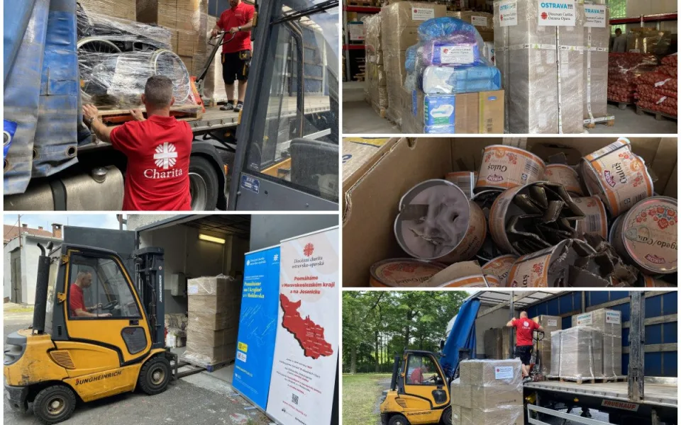 FOTO: Na Ukrajinu míří z Ostravy humanitární pomoc za téměř dva miliony korun