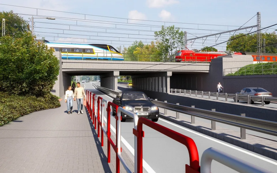 Hlučínská ulice vedoucí do centra Ostravy se na rok zavře kvůli opravě mostu